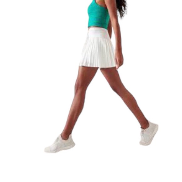 Athleta White Advantage Pleated Tennis Skort - Picture 2 of 8